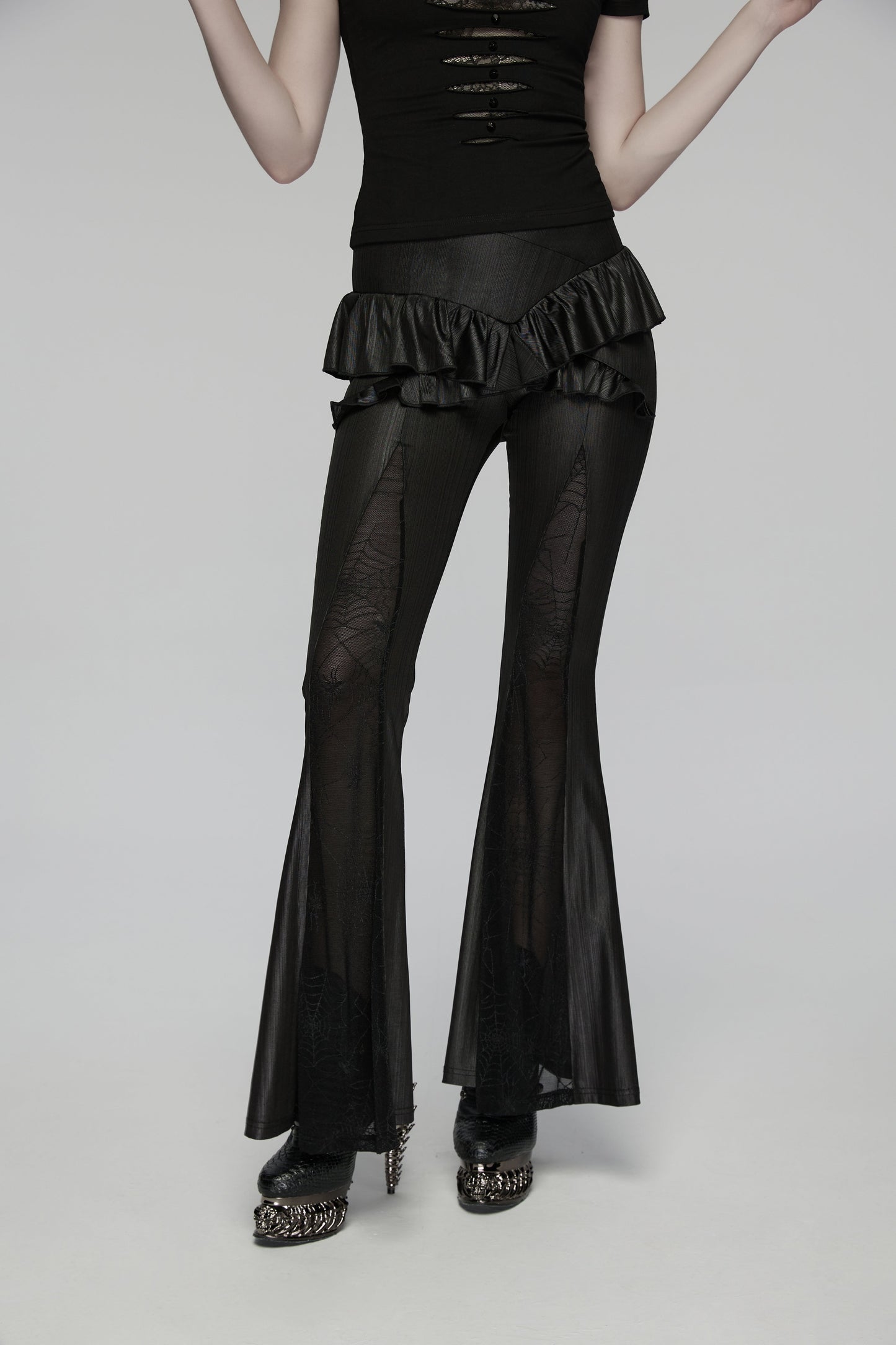 Punk Rave  Bellatrix Goth Flared Pants