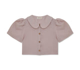 Frances Linen Cropped Blouse  - Primrose - Delivery from June 2026