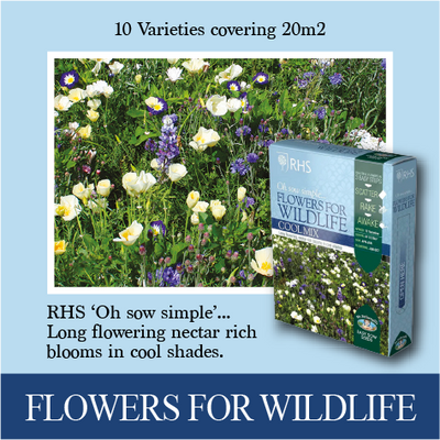 RHS Shake and Sow Flowers for Wildlife Cool Mix