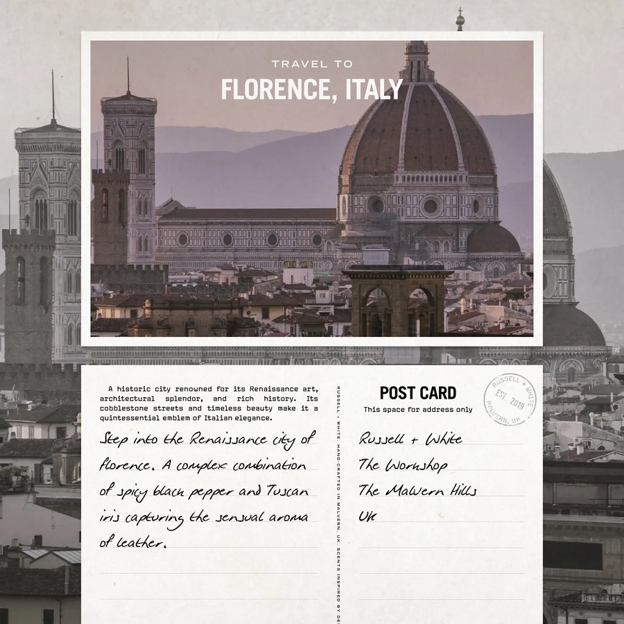 Firenze Leather 250g Scented Soy Candle Refill
