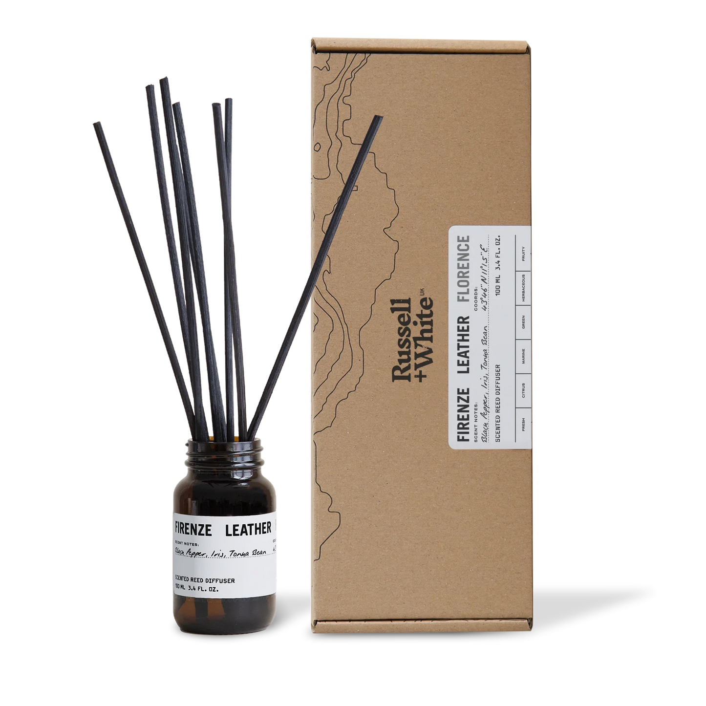 Firenze Leather 100ml Reed Diffuser