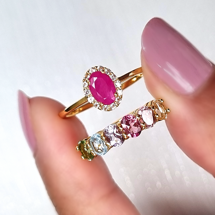 Ruby Ring in Sterling Silver