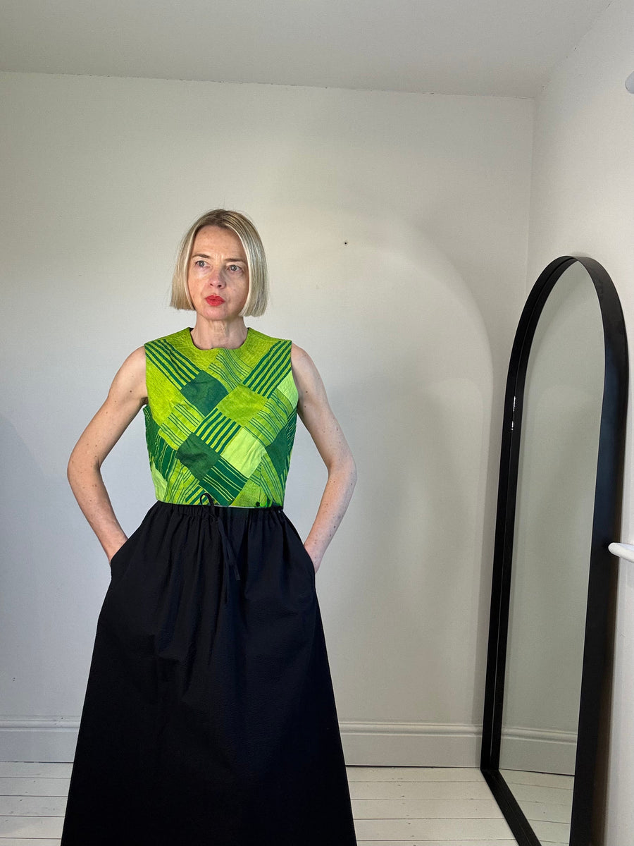 Cotton elasticated waist skirt