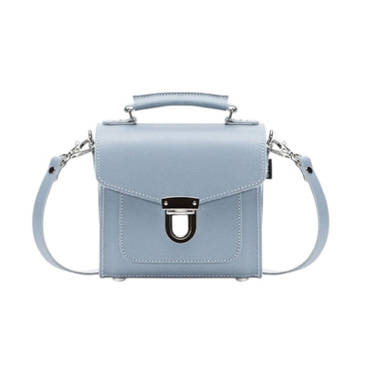 Handmade Leather Sugarcube Handbag - Lilac Grey