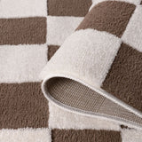 Loft Checkerboard Brown Rug