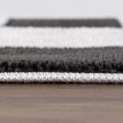Loft Checkerboard Dark Grey Rug