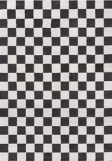 Loft Checkerboard Dark Grey Rug