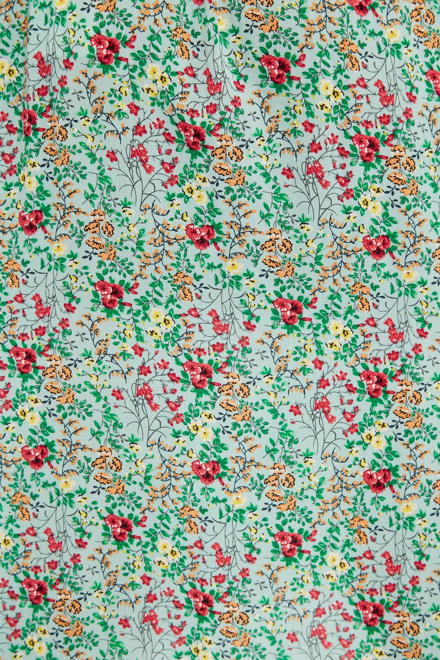 Louche Mara Flower Show Print Ruffle Hem Wrap Midi Skirt
