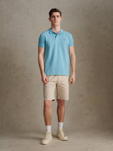 Mens Double Horsemen Polo Shirt Air Blue