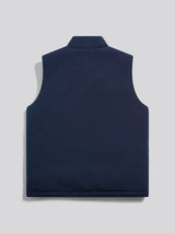 Mens Jersey Lined Quilted Gilet Dark Sapphire Navy / Moonlight Blue DHM