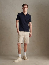 Mens Twill Texture Polo Shirt Dark Sapphire Navy