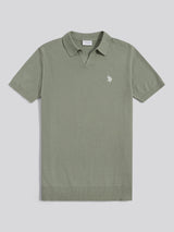 Mens Combed Cotton Double Horsemen Revere Polo Shirt Sea Spray