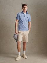 Mens Two Tone Tipped Pique Polo Shirt Riviera