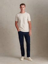 Mens Twill Taped T-Shirt Beige