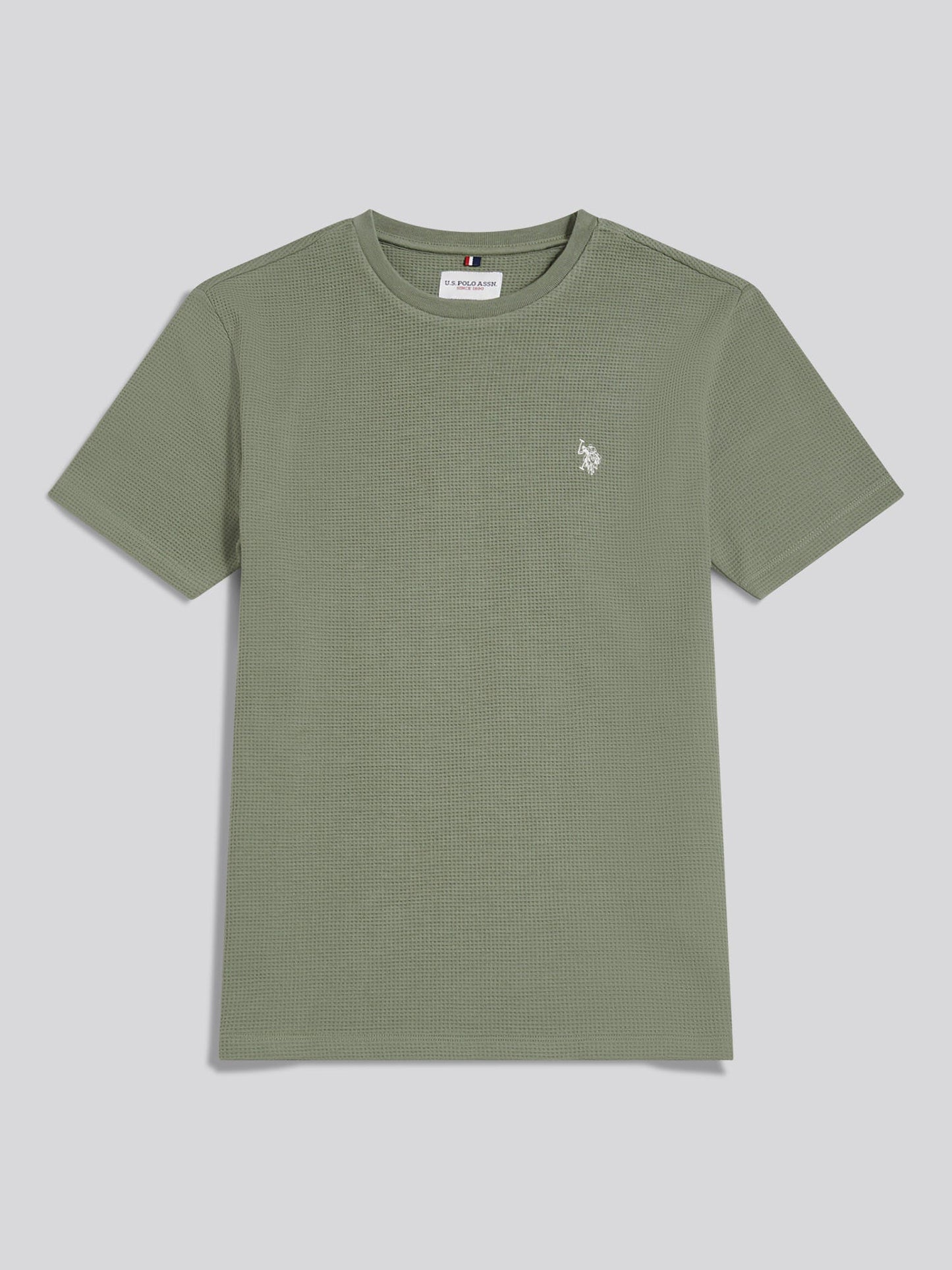 Mens Waffle Jersey T-Shirt Sea Spray