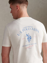 Mens Spirit Of Sport Back Graphic T-Shirt Whisper White