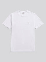 Mens Subtle Texture Double Horsemen T-Shirt Bright White