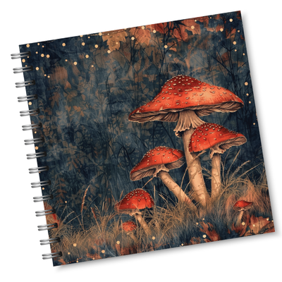 Magical Mushrooms Square Notebook