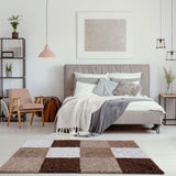 Myshaggy Geometric Brown Rug