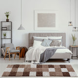 Myshaggy Geometric Brown Rug