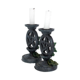 Nemesis Now Aged Pentagram Candlesticks Pair