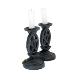 Nemesis Now Aged Pentagram Candlesticks Pair