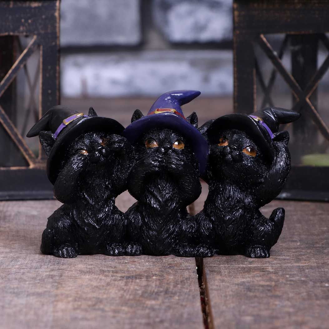 Nemesis Now Three Wise Black Cats