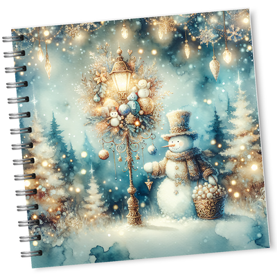 Nordic Snowman Square Notebook