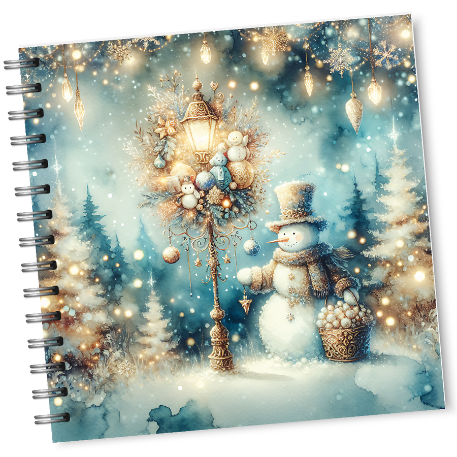 Nordic Snowman Square Notebook