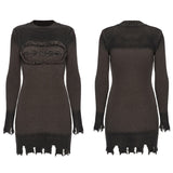 Punk Rave Lunar Eclipse Embroidered Dress