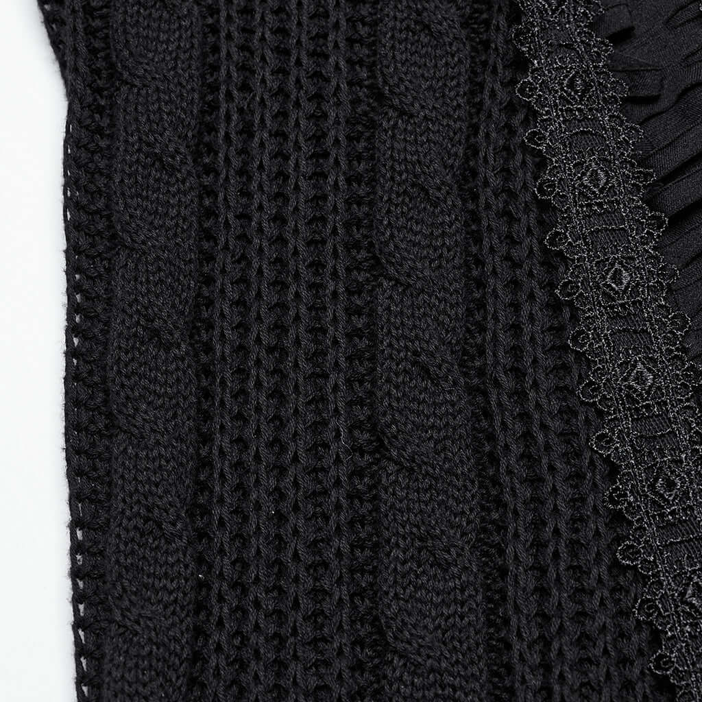 Punk Rave Anastasia Gothalyptic Knitted Fishtail Skirt with Lace Up Features