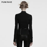Punk Rave Morrigan Bat Chain Goth Top In Black