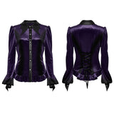Punk Rave Fawn Gradient Printed Shirt in Violet