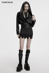 Punk Rave Nyx Hooded Faux Leather Jacket