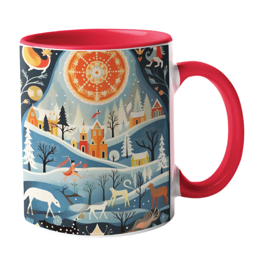 Nordic Christmas Scene Mug