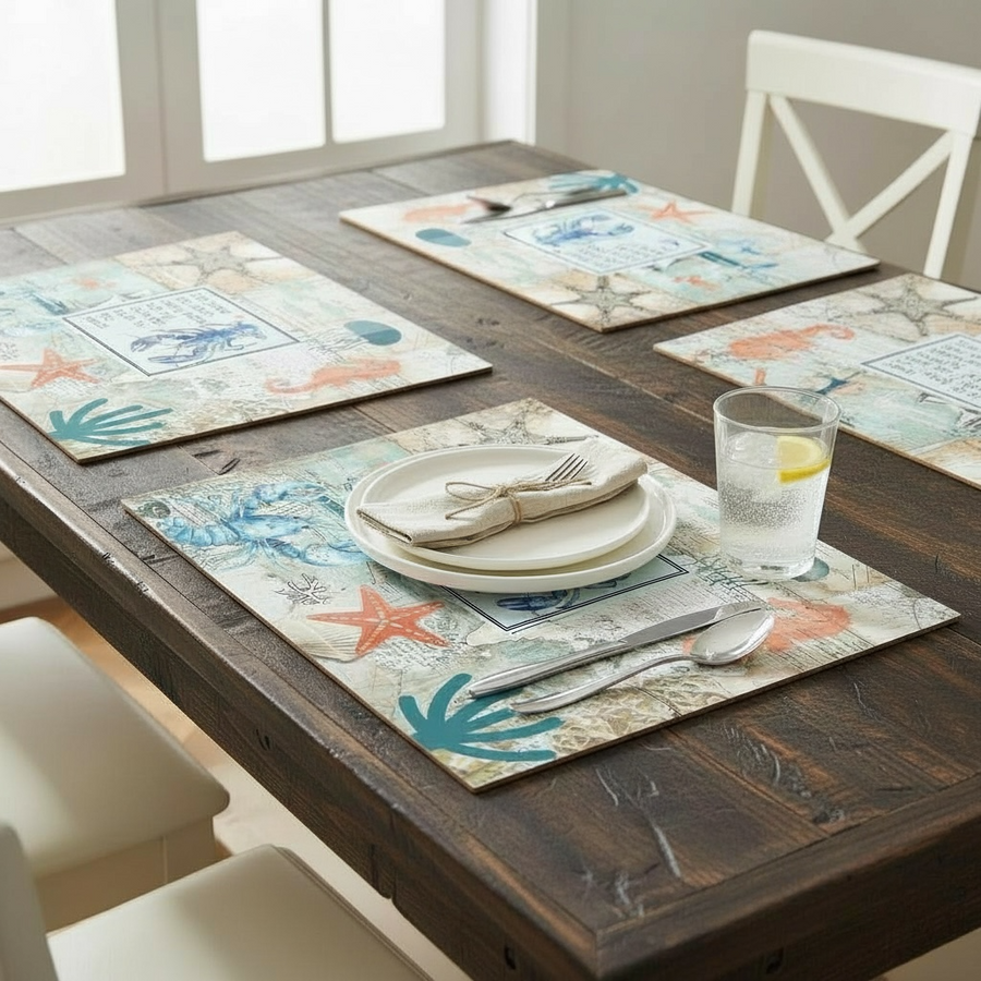 Set Of 4 Life Takes You Down Many Paths Set of 4 Linen Placemats
