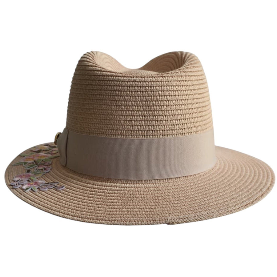 Bullantic Summer Limited Edition Flower Paper Straw Fedora Hat