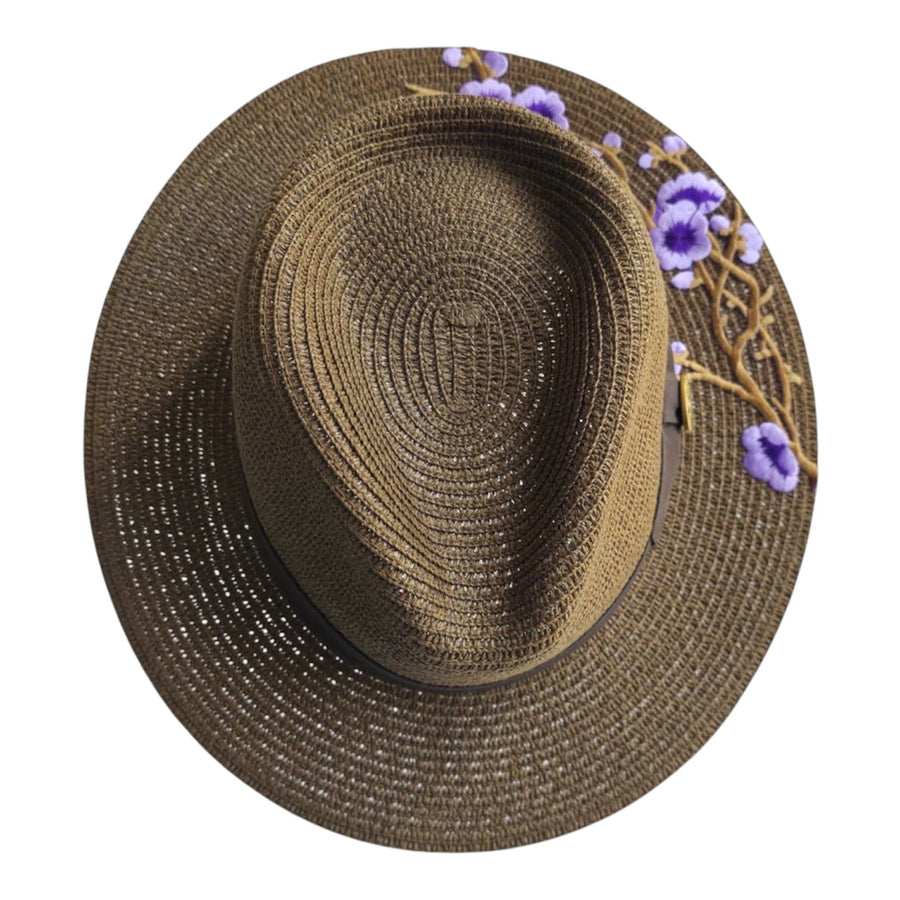 Bullantic Summer Limited Edition Flower Paper Straw Fedora Hat