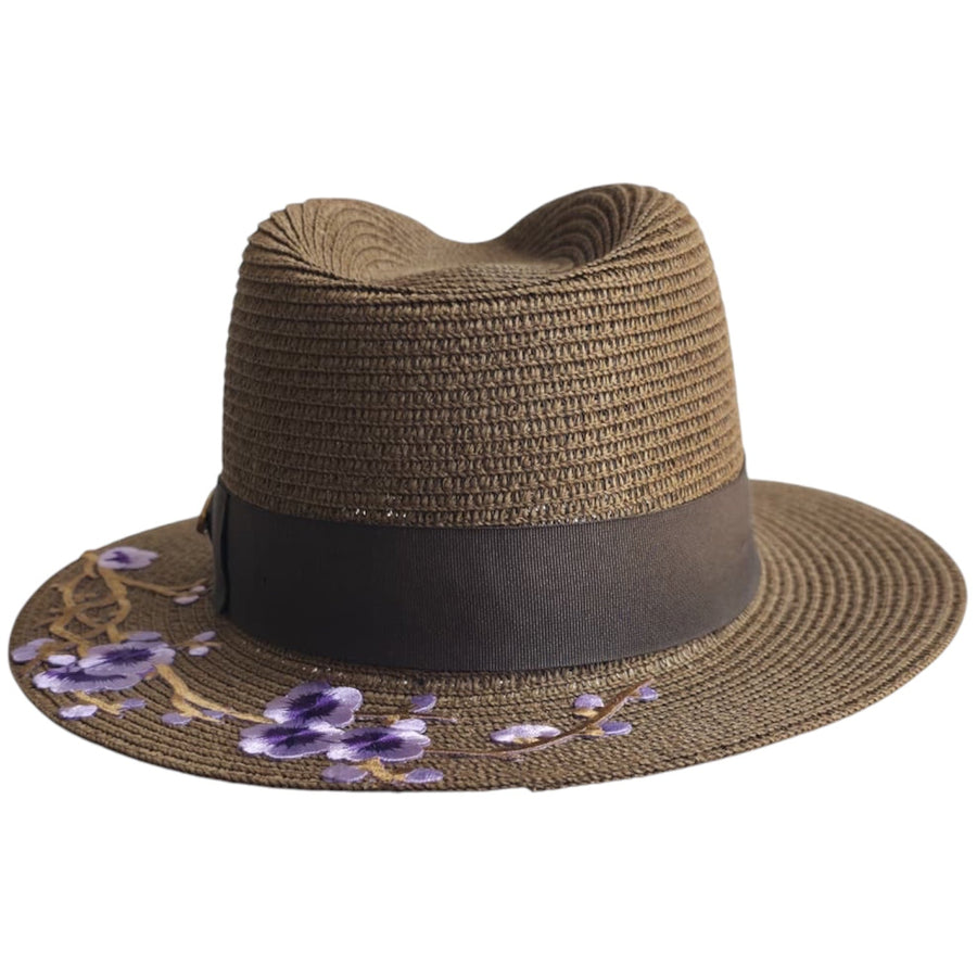 Bullantic Summer Limited Edition Flower Paper Straw Fedora Hat