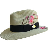 Bullantic Summer Limited Edition Flower Paper Straw Fedora Hat
