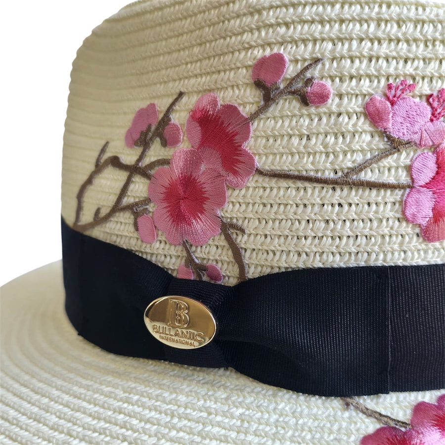 Bullantic Summer Limited Edition Flower Paper Straw Fedora Hat
