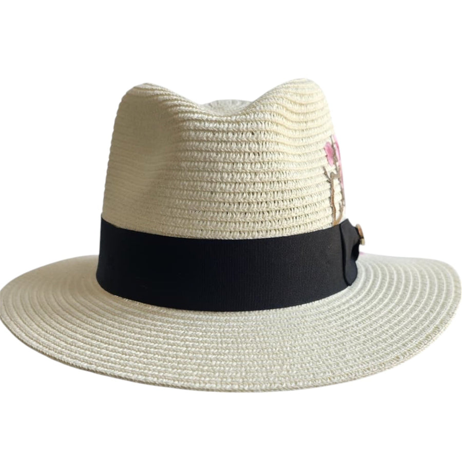 Bullantic Summer Limited Edition Flower Paper Straw Fedora Hat