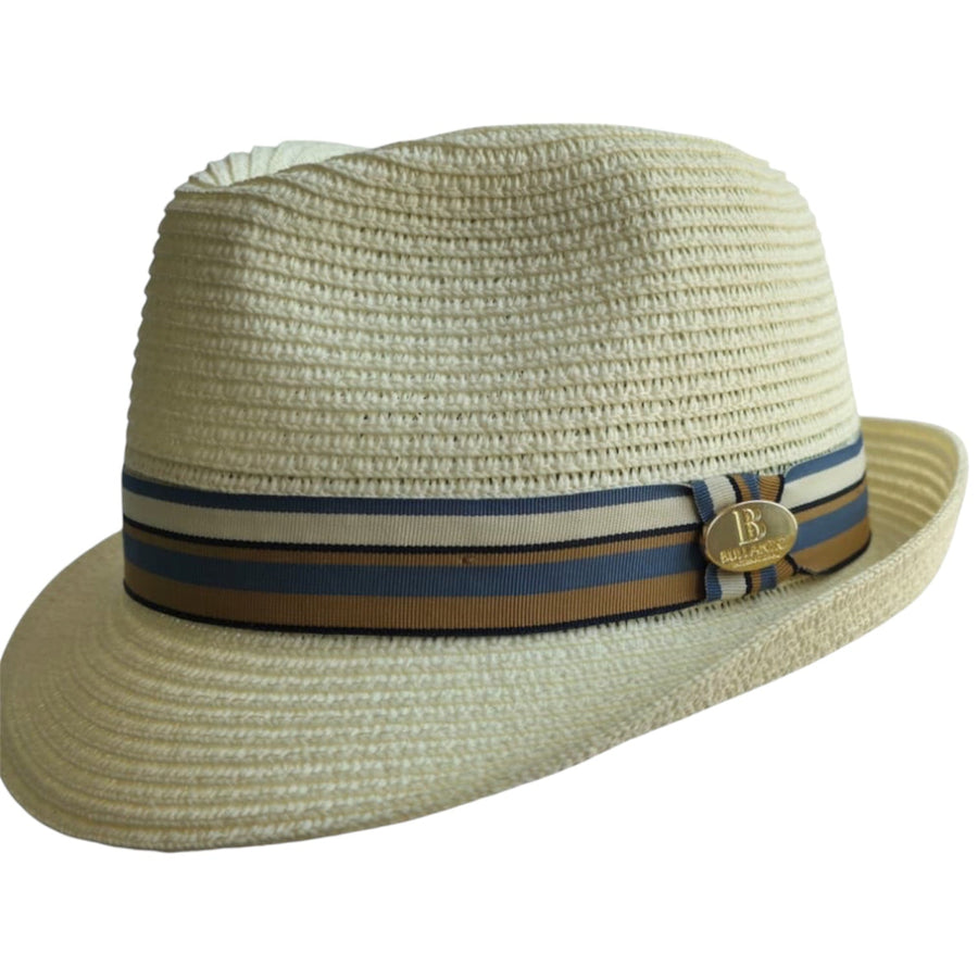 Summer Paper Straw Trilby Hat with Striped Band (Copy)