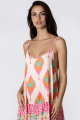 Pink Tiered Cami Maxi Dress