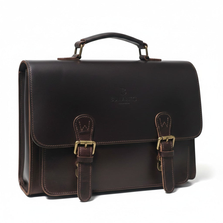 Artisan Satchel — Men's Vintage Crazy Horse Leather Briefcase