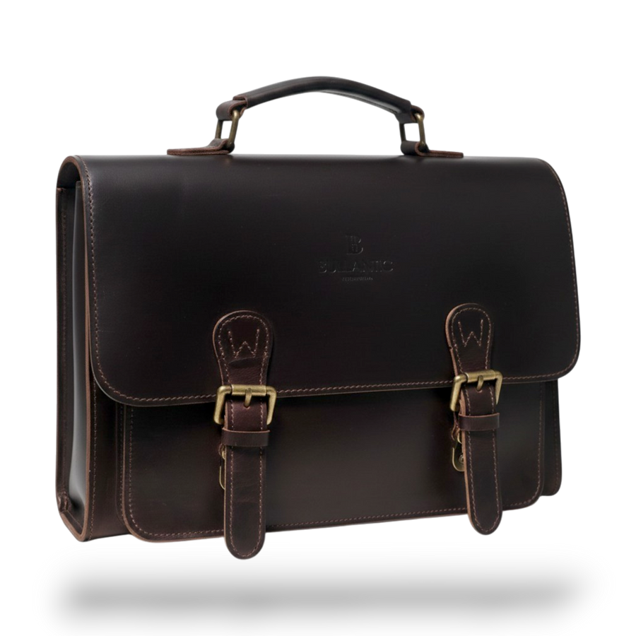 Artisan Satchel — Men's Vintage Crazy Horse Leather Briefcase