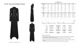 Punk Rave Seraphine Spinal Lace Panel Maxi Dress In Black