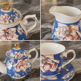 Rosewood Garden Tea Set - Service for 6 (15 Pieces)