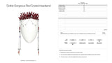 Punk Rave Effie Gorgeous Red Crystal Headband
