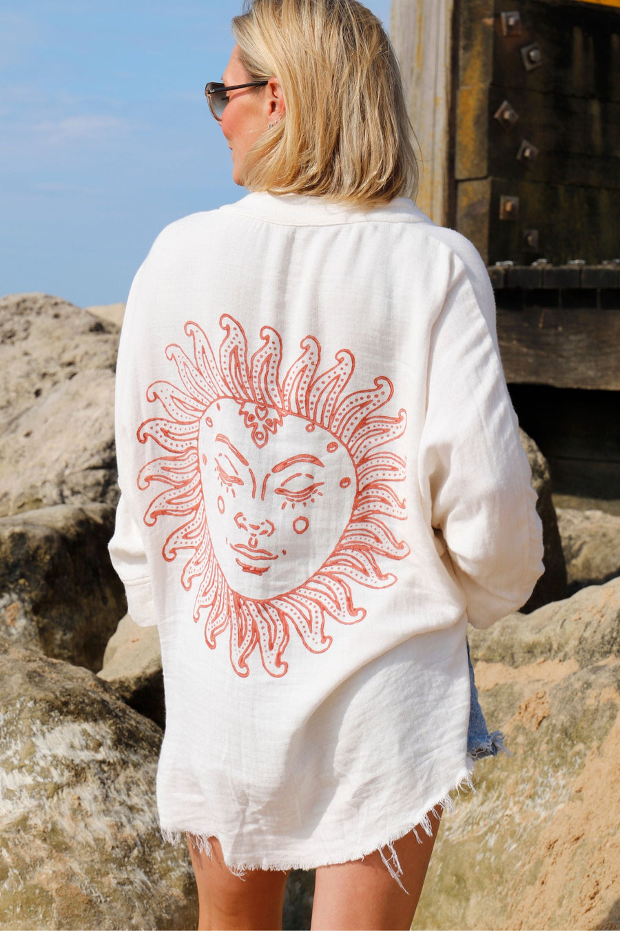 SUN GODDESS Organic Cotton Beach Shirt